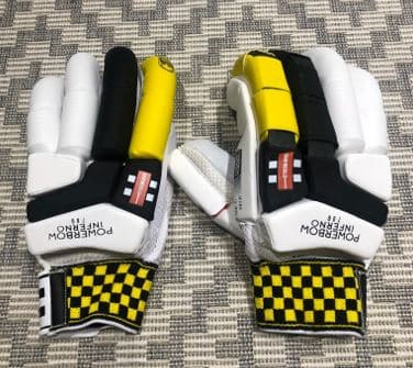 black and yellow youth batting gloves