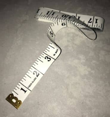 A flexible tape measure