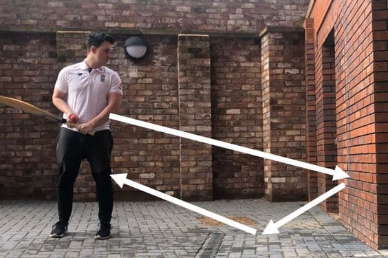 Diagram showing how the wall bounce drill should be performed