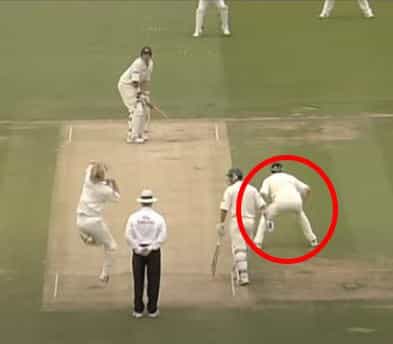 Short Mid-off fielding position against Matthew Hayden