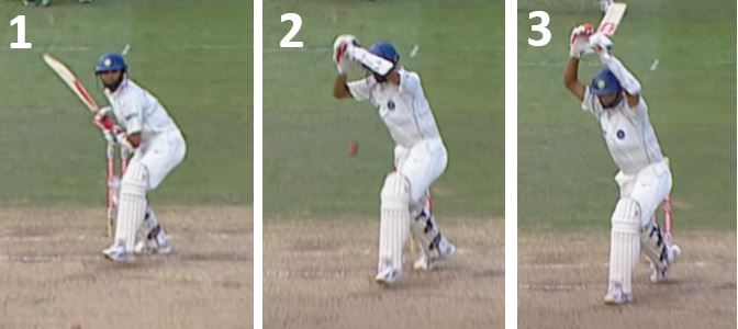Rahul Dravid Leaving the ball