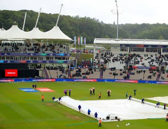 a diagram showing a cricket pitch with covers on